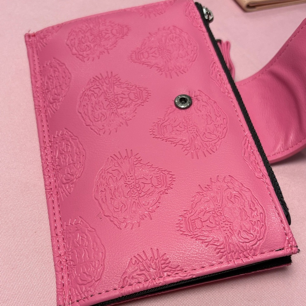 Ed Hardy Vibrant Pink Embossed Wristlet - Picture 7 of 8